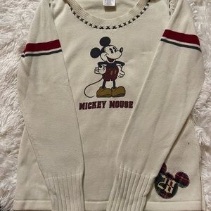 Vintage Mickey Mouse Hooded Knit Sweater